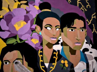 Artist's rendering of a Singaporean urban couple